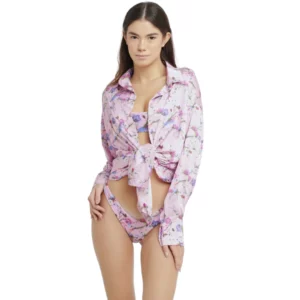 Matinée camicia Evelyne rosa