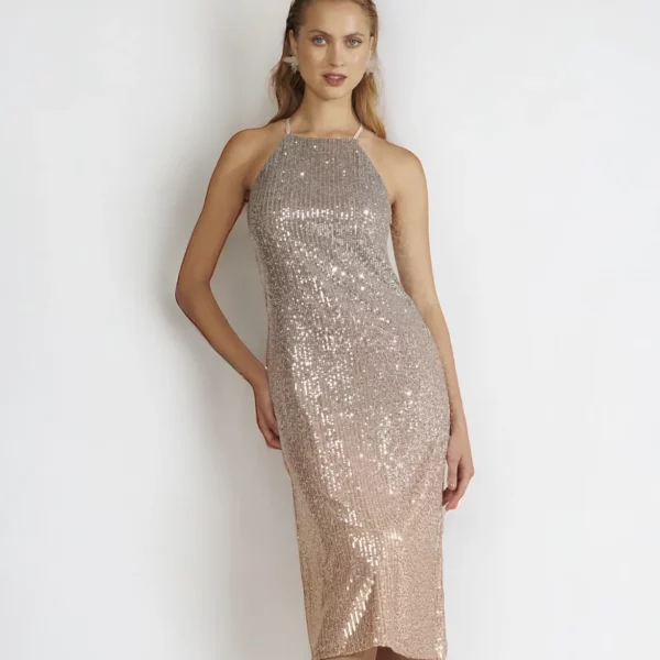 Abito midi in paillettes