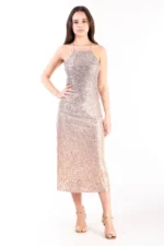 Abito midi in paillettes
